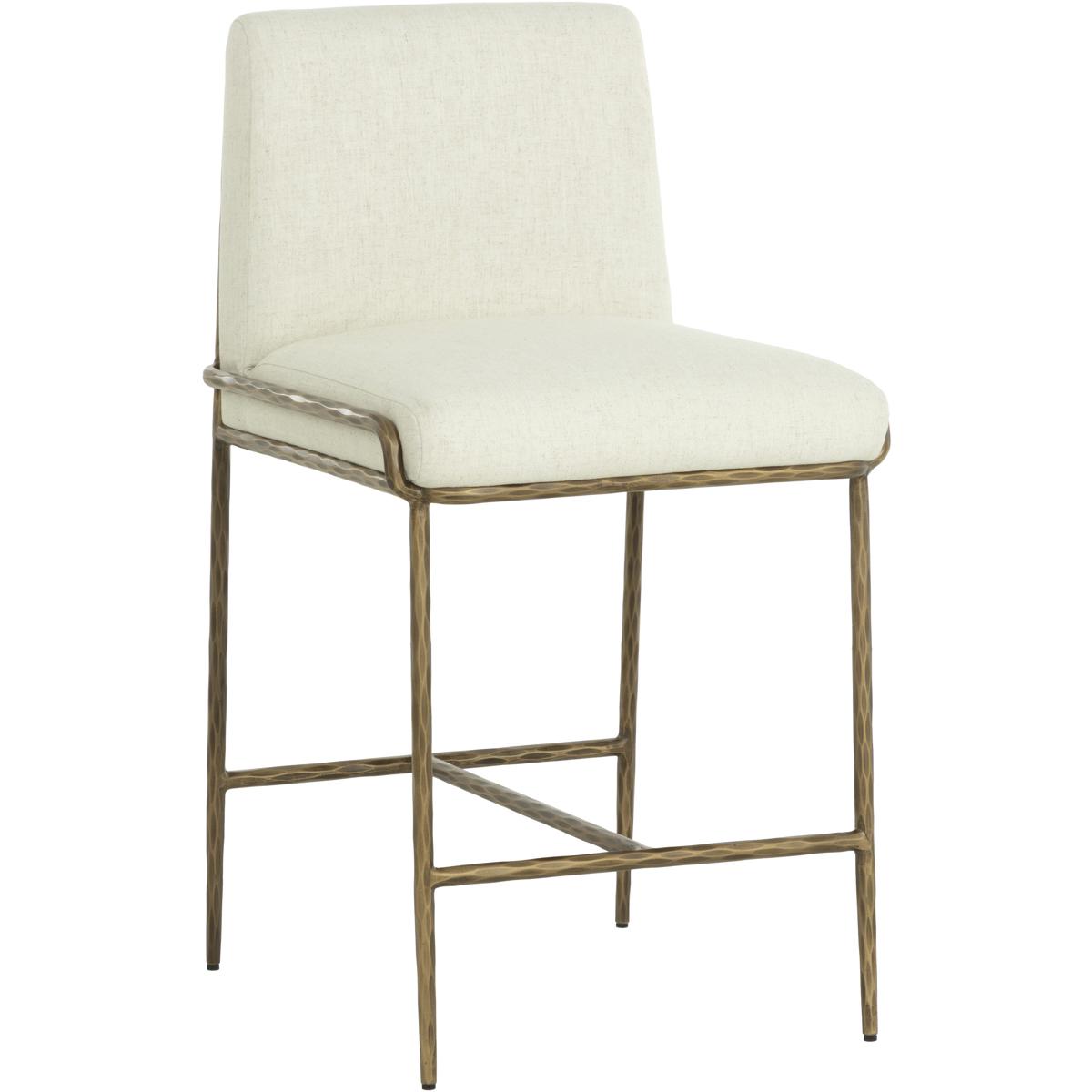 Corvin Geralt Linen Performance Fabric Counter Height Stool